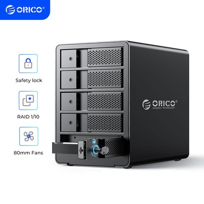 ORICO 5 Bay RAID External Hard Drive Enclosure 80TB For 2.5'' 3.5'' SATA HDD JBOD