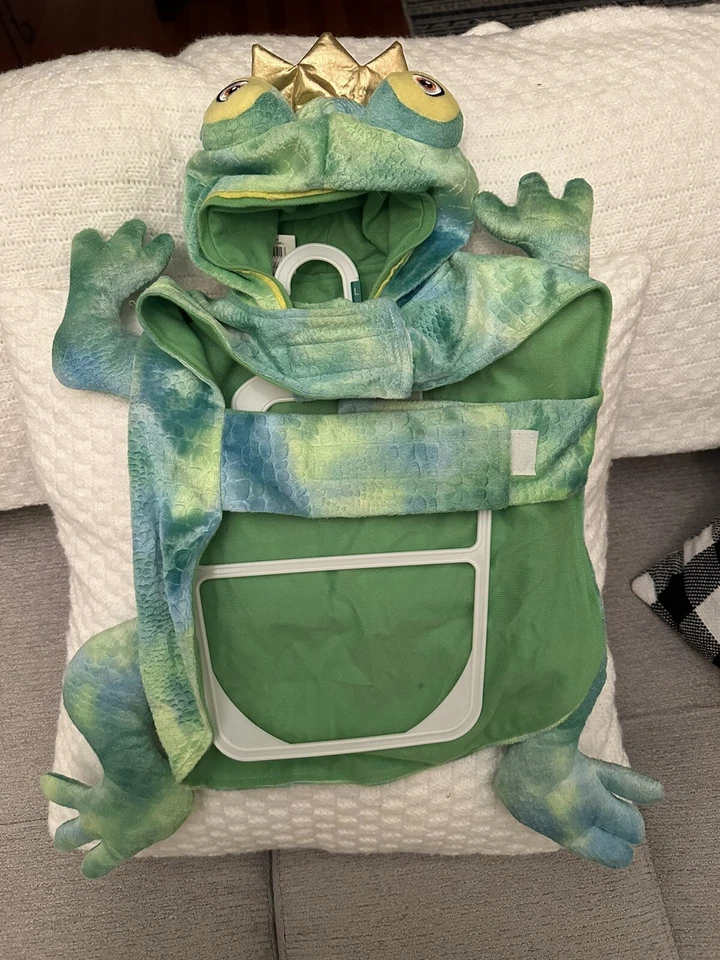 Top Paw Dog Pet Prince Charming Frog Crown Halloween Costume Size L Green - Image 3 of 4