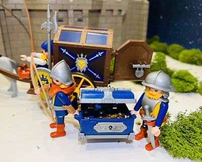 Playmobil 3314 Chevalier Du Lion Bleu - Moyen-Âge, Sortie 2004, Occasion Comme Neuf