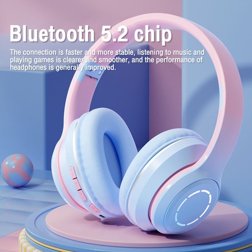 Niños Niñas Auriculares Inalámbricos Bluetooth 5.2 Auriculares Luces LED Auriculares Regalo - Imagen 4 de 27