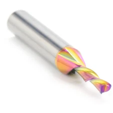 1Pc 1/4" Shank 2 Flute Down Cut CNC Router Bit Spiral End Mill for Aluminum