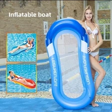 1pc Inflatable Floating Bed, Water Hammock Lounger For Summer Swimming Pool...