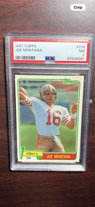 1981 Topps Joe Montana Rookie RC #216 PSA 7 Near Mint HOF San Francisco 49ers