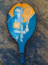 Wilson Federer 21" Length Youth Tennis Racket 3 1/2 Yellow Orange Blue