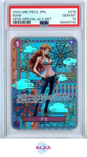 NAMI SPECI4L OLD. ART ONE PIECE OP01-016 2023 OP05 - JAPANESE PSA 10