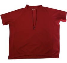 Bellwether Cyclewear Mens XXL Red Waffle Knit Cycling Jersey Half Zip USA Made