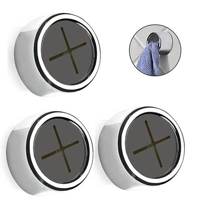 Adhesive Towel Plug Holder Bathroom Wall Mounted Punch Free Organizer Towel Stor