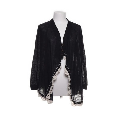 Ester Elenora, Strickjacke, Damen, Größe: S, Schwarz/Beige, Acryl/Polyamid #p7W