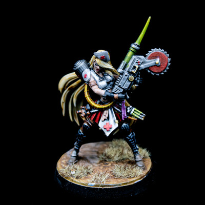 Warhammer 40k Forge Raging Heroes Astra Militarum Imperial Guard Painted Medic