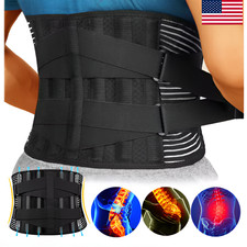 Adjustable Lower Back Brace Lumbar Support Waist Belt For Men Women Pain Relief