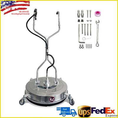 #ad 24quot; Pressure Washer Surface Cleaner 4900PSI w 4 Wheels amp; 2 Handles for Driveway $149.14