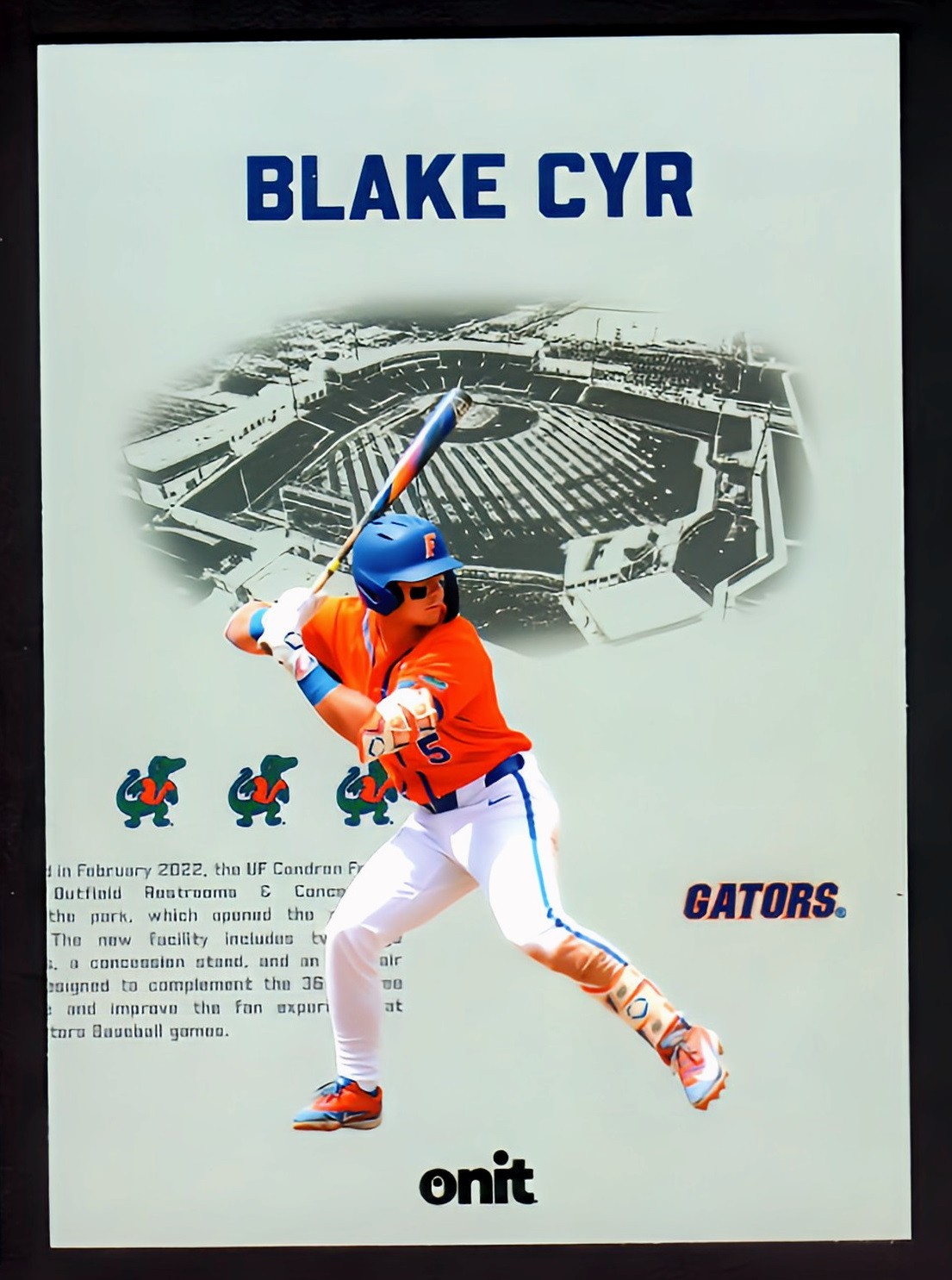 BLAKE CYR 2026 ONIT Florida Gators Vestige SP Insert #VS-1 Yankees RC