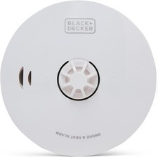 BLACK+DECKER Multi-Sensor Smoke And Heat Alarm Battery Powered Detector Fire BxR
