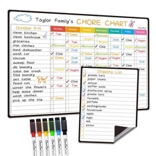 Magnetic Dry Erase Chore Chart - 14.5"x11" 14.5 inches x 11 inches, White