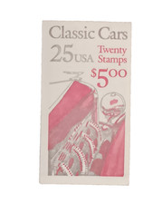 US Stamp Booklet BK164 Classic Cars Scott 2385a (20 MNH complete, 1998)