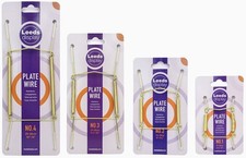 Brass Wire Plate Hangers - Leeds Display sizes 9-36cm, 3.5 to 14" Wall, Holder