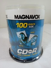 100 MAGNAVOX CD-R Digital Media - 52 X 700mb 80 Min. - Brand New and Sealed