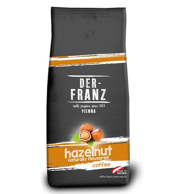 Der-Franz Kaffee, Aromatisiert Mit Haselnuss, Arabica Und Robusta Kaffeebohnen, 
