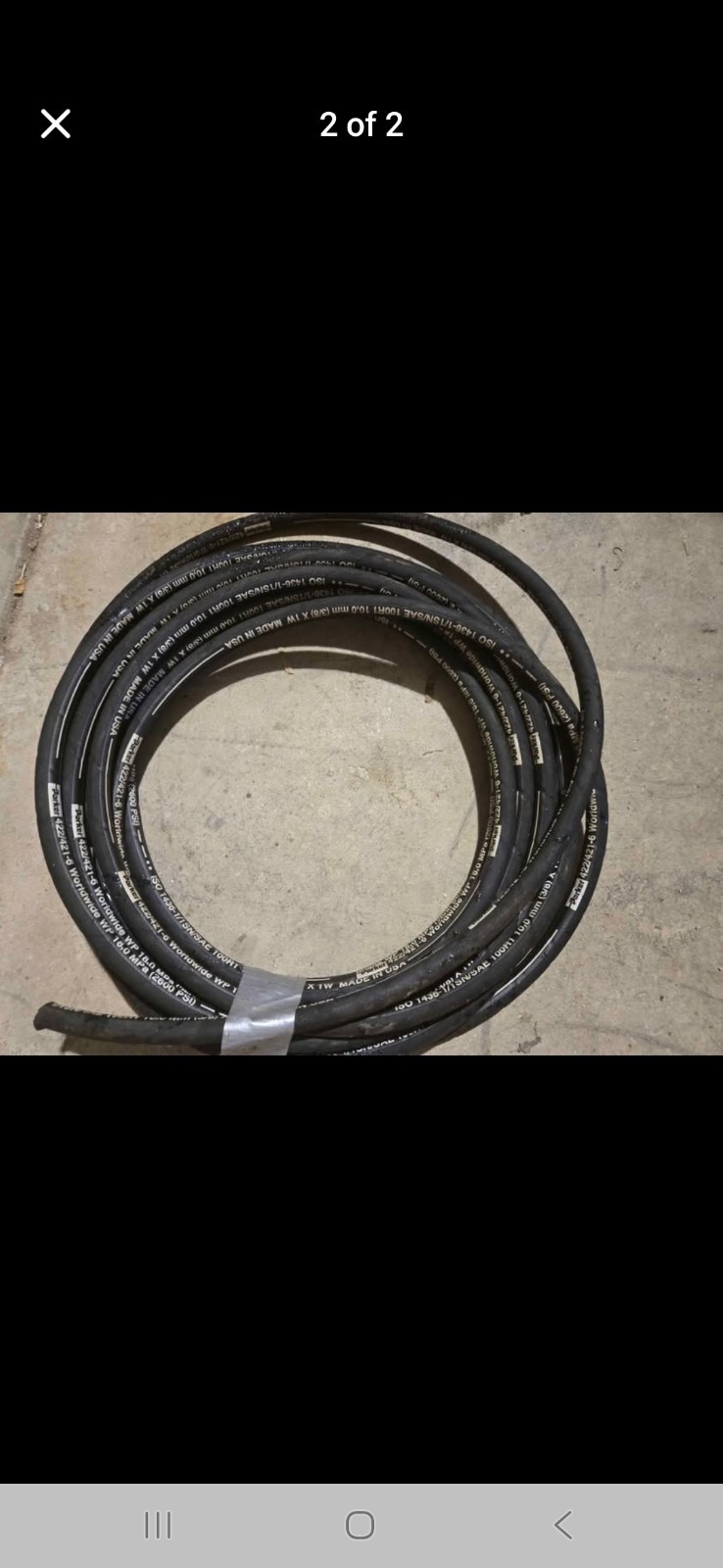 parker hydraulic hose 3/8 2600psi