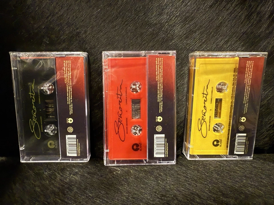 SHAWN MENDES - CAMILA CABELLO 3x BUNDLE RARE! Black/Red/Yellow Tapes - Image 2 of 3
