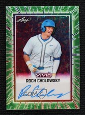 2025 Leaf Vivid Auto Green Laser 5/8 Roch Cholowsky #BA-RC2 Auto 0j81