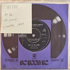 The Johnny Mann Singers Up-Up And Away Vinyl Record 7" VG/VG LIB 55972 1967