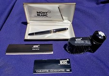 MONTBLANC MEISTERSTUCK FOUNTAIN PEN WHITE STAR TOP 14K GOLD NIB 4810 INKWELL