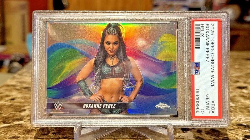2025 Topps Chrome WWE Roxanne Perez Helix Case Hit SSP #HLX-ROX PSA 10
