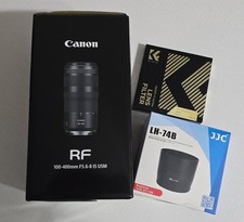 Canon RF 100-400mm f/5.6-8 IS USM Telephoto Zoom Lens Plus Extras  Hood/Filter 
