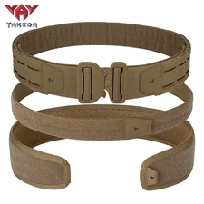 YAKEDA Battle Molle Riggers Belt Heavy Duty Anti-Slip Pad & Inner Belt Comb 3In1