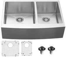 Karran USA EL-86-PK1 Elite 33" Farmhouse Double Basin Stainless - Stainless