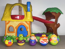 Weebles Wooblr Adventure Cabin Cottage House With 5 Figures