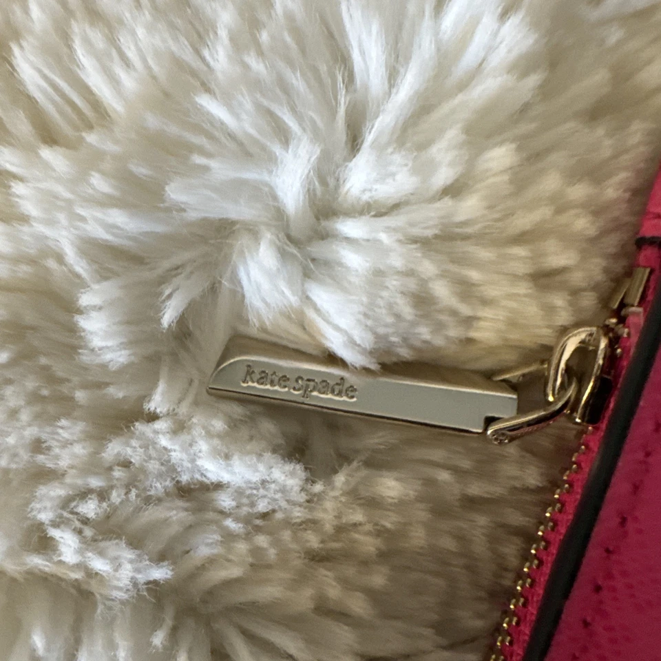 Cartera de Viaje KATE SPADE Cuero Spencer Rosa y Azul Cremallera con Rem. Muñequera nueva sin etiquetas Foto 4 de 4