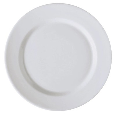 GET PA1101921524 Corona Elegance Bright White Porcelain 6.5'' dia. Plate-2 Doz