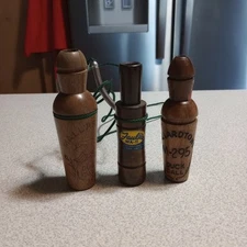 Lot Of 3 Duck Calls: Faulks WA-11, Mallardtone, Mallardtone M-295 & Lanyard 