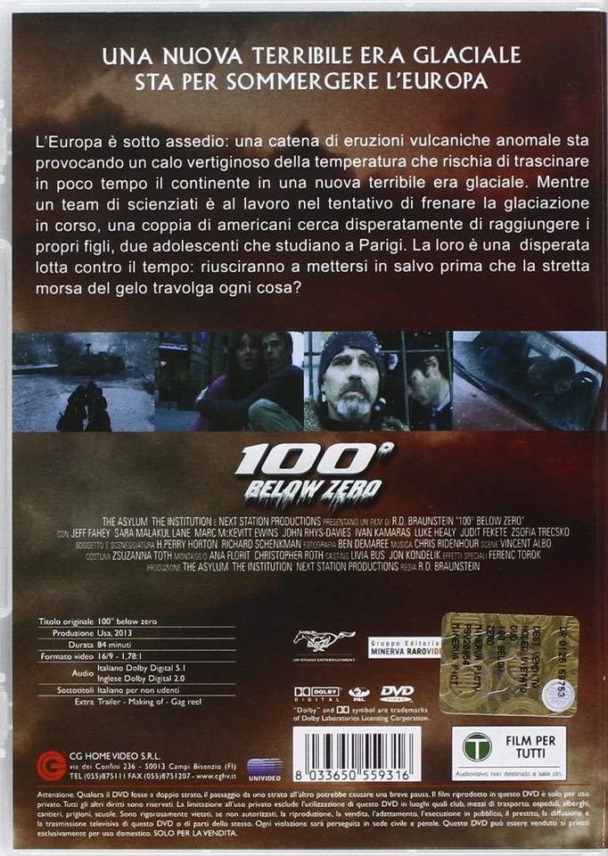 100 degrees below zero dvd Italian Import (DVD) Fahey Davies (US IMPORT) - Image 2 of 2