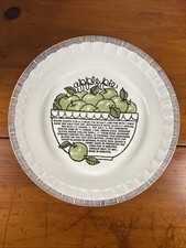 Royal China Jeannette Apple Pie Recipe Plate USA