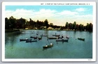 Postcard NC Brevard Camp Sapphire Part of Flotilla White Border Vintage PC M6590