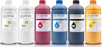 6 x 1000ML Premium UV DTF Refill Ink for Epson XP600 Sticker Printer (2W+BCMY)