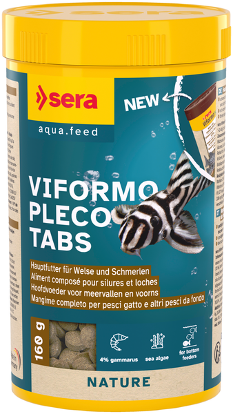 Sera Viformo Pleco Tabs Nature 250Ml Hauptfutter FüR Welse + Schmerlen Tabletten-image