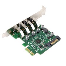 JSER Card Low Profile 4 Ports PCI-E to USB 3.0 HUB PCI Bracket