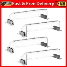 4 Pack Transparent Adjustable Air Deflector for Vents, Sidewalls and Ceiling Reg
