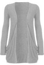 WOMENS LADIES LONG SLEEVE BOYFRIEND CARDIGAN WITH POCKETS PLUS SIZES 8--24