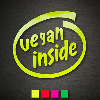 13094 vegan inside Aufkleber 83x90mm NEON OEM DUB Tuning Auto Sticker Shocker