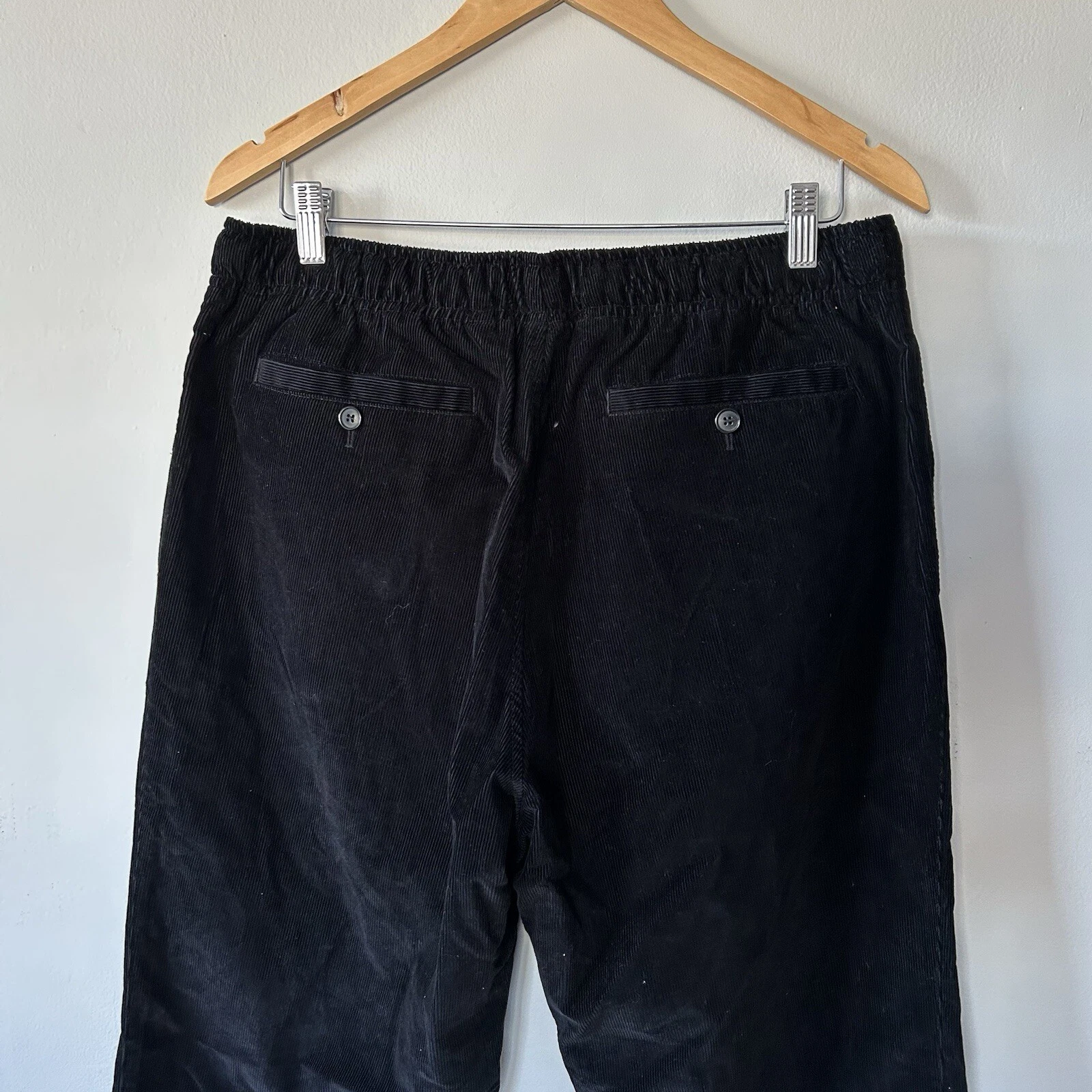 Pantaloni da viaggio Palm Angels VELLUTO NERO taglia IT 50 US L nuovi con etichette