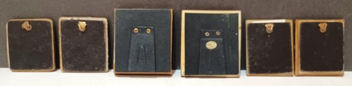 LOT of ORNATELY DECORATED GOLD STD PICTURE FRAMES 2 X 3 & 1 1/2 x 2 SIX PIECES - Picture 7 of 8