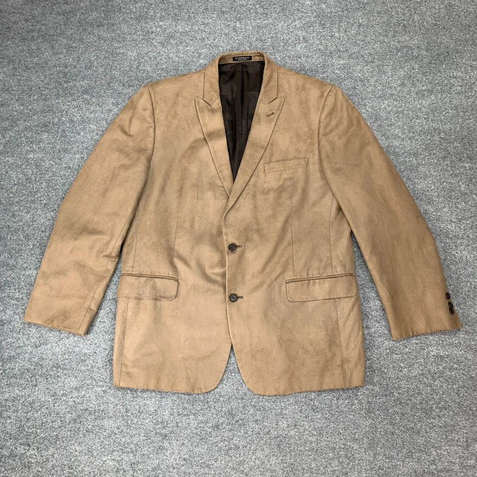Blazer John Varvatos Citywood Hombre 44 Marrón Mezcla de Algodón Abrigo Deportivo Pecho Único Foto 2 de 4