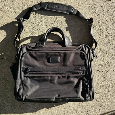 Tumi Alpha 3 Black Organizer Brief Laptop Business Bag