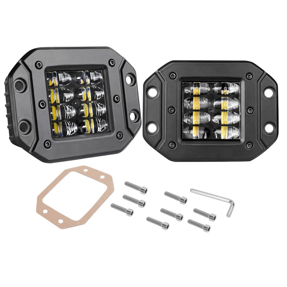 For 1994-2000 Honda FourTrax 300 LED Work Fog Light Pods Spot Beam Headlight 5'' - Image 4 of 4