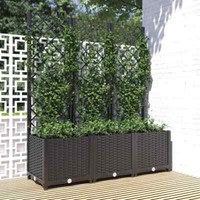Garden Planter with Trellis PP Outdoor Raised Bed Flower Pot Planter 2025